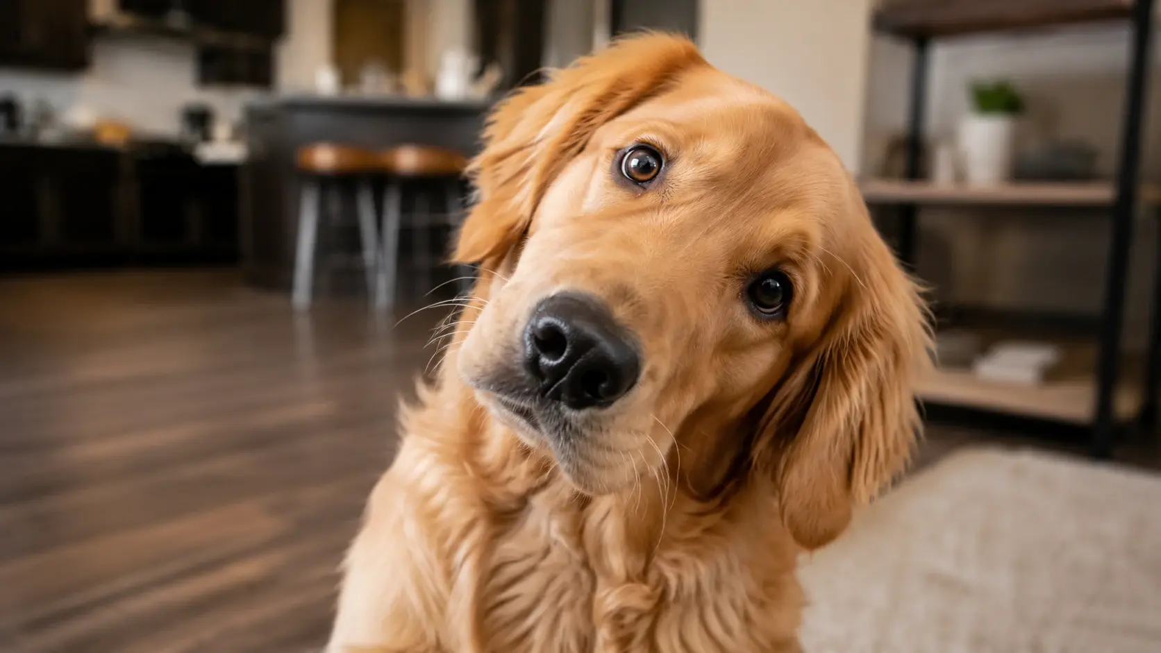 Pet video set in a cartoon cafe through ai videoeditor background swap