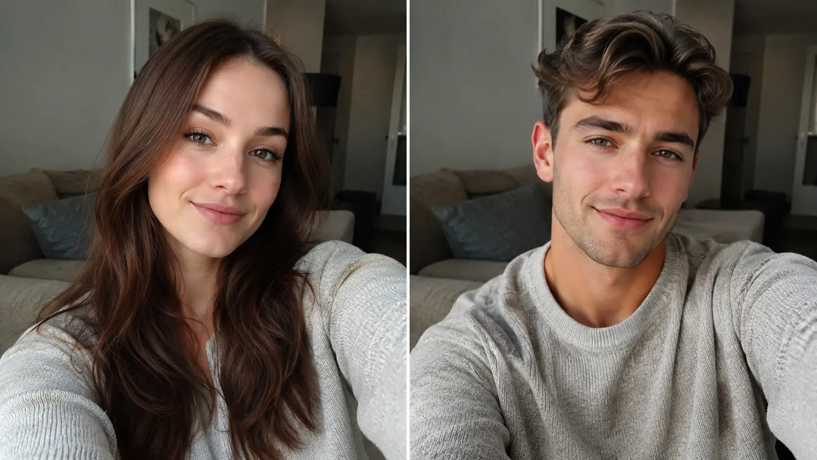 Kolaż selfie pokazuje face swap w stylu anime i naklejki