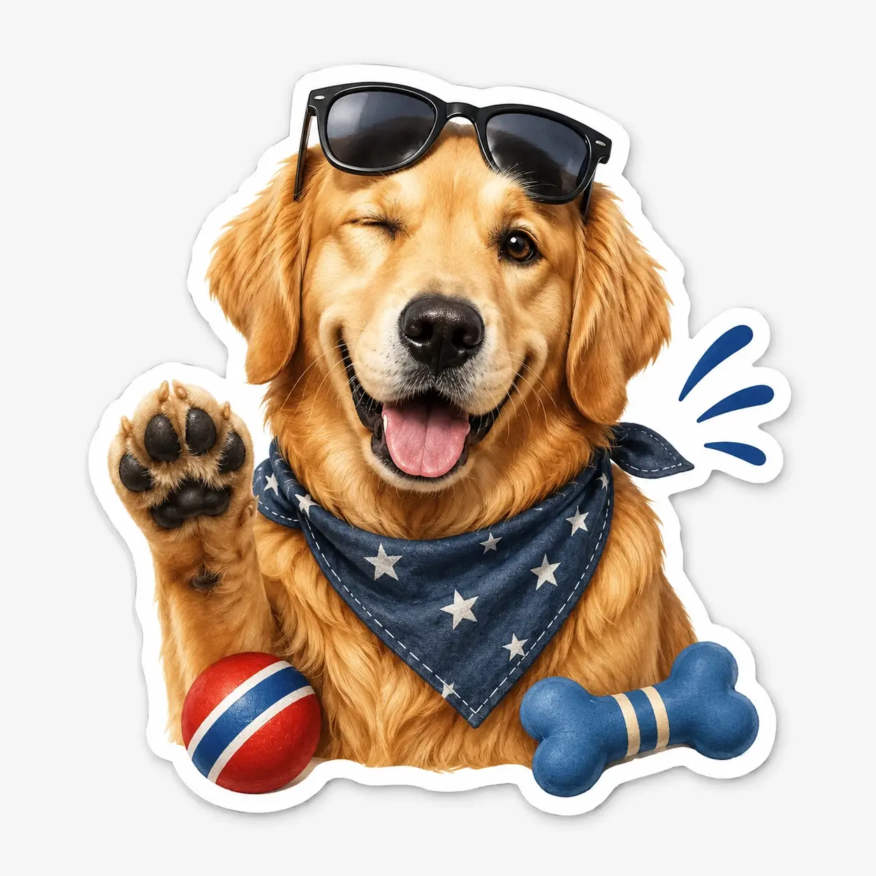 Selfi de mascota lista para editar fotos con ia como sticker gracioso