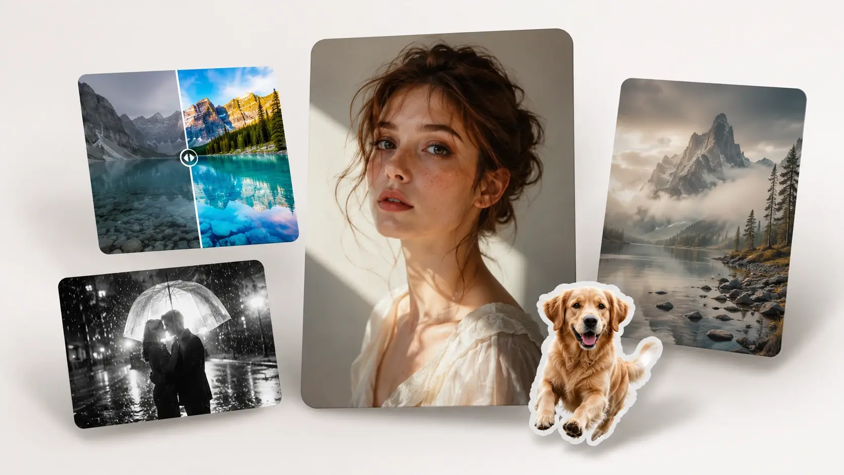 Idea en pantalla para editar fotos con ia y crear sticker anime colorido