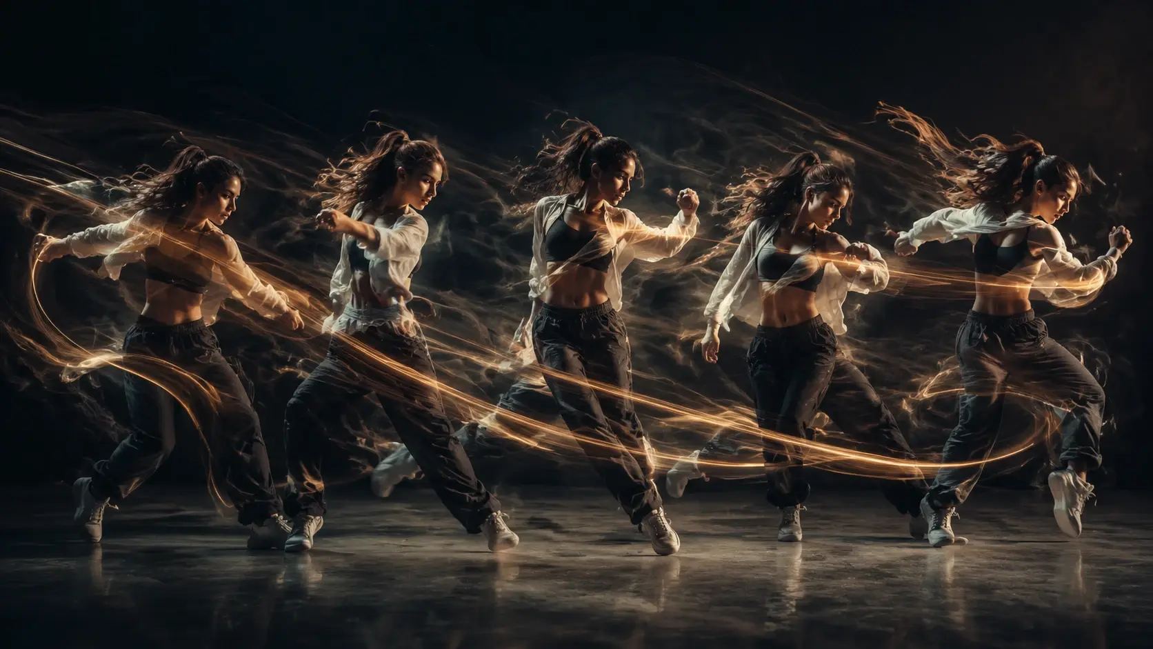 Scena anime zmienia światło po tekście i motion control