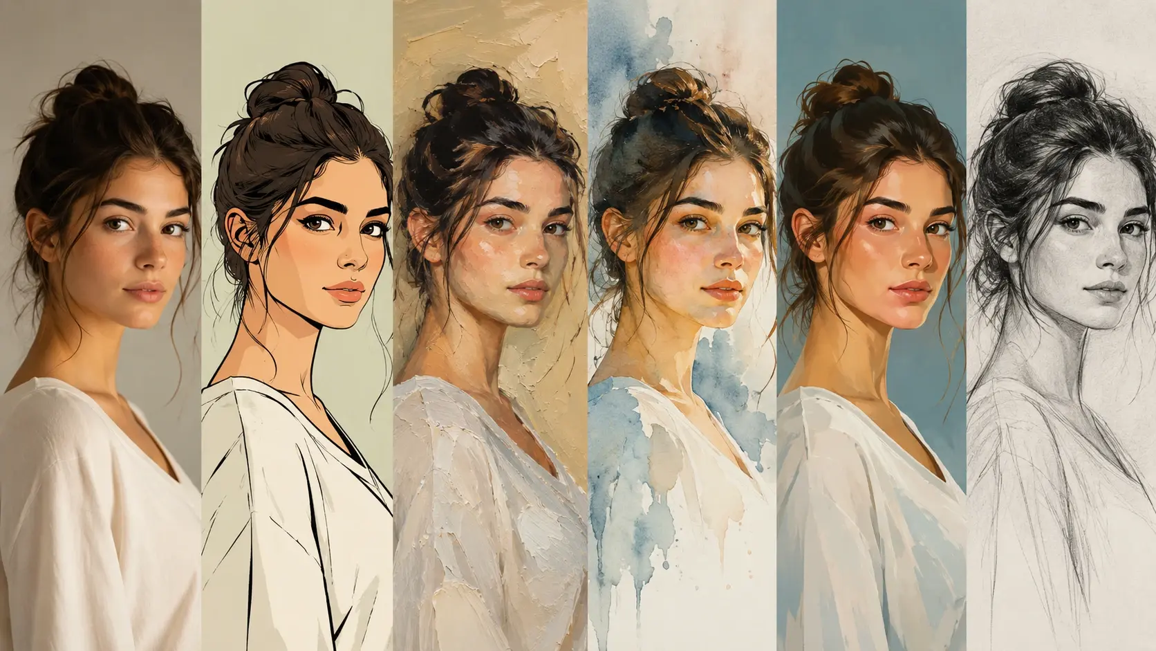 Anime style tiles changing a sketch in the ai image generator workspace