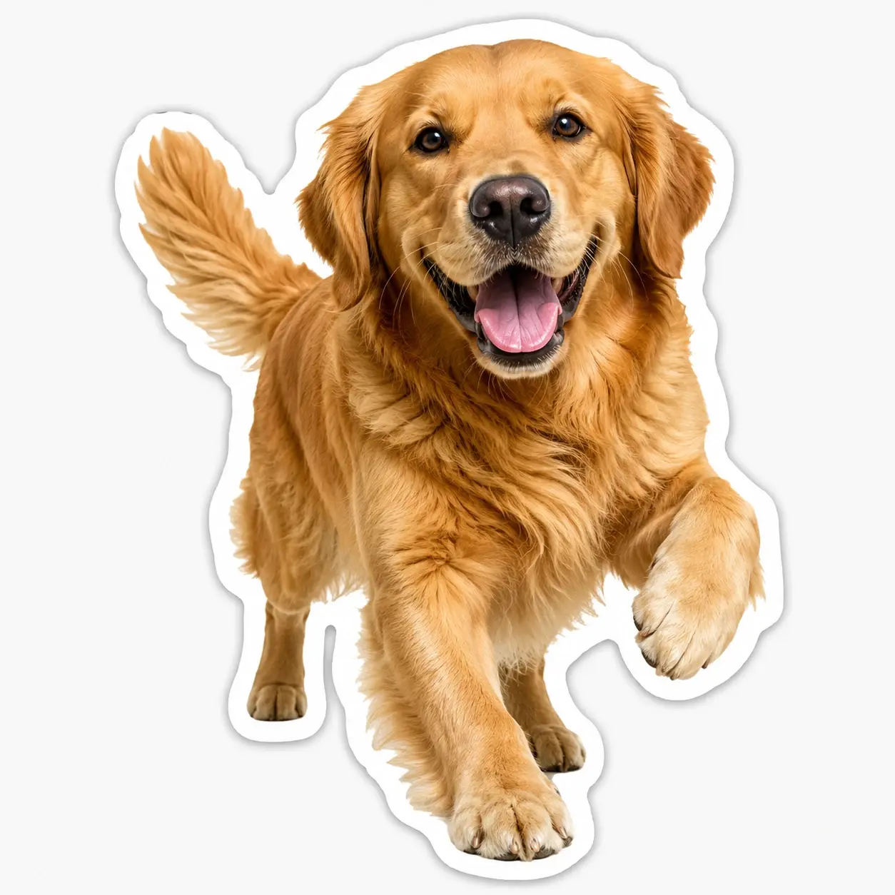 桌上的猫咪照片变成一组圆形宠物贴纸，展示AI生成图片保留特征并变可爱的结果，旁边是聊天窗口预览小图