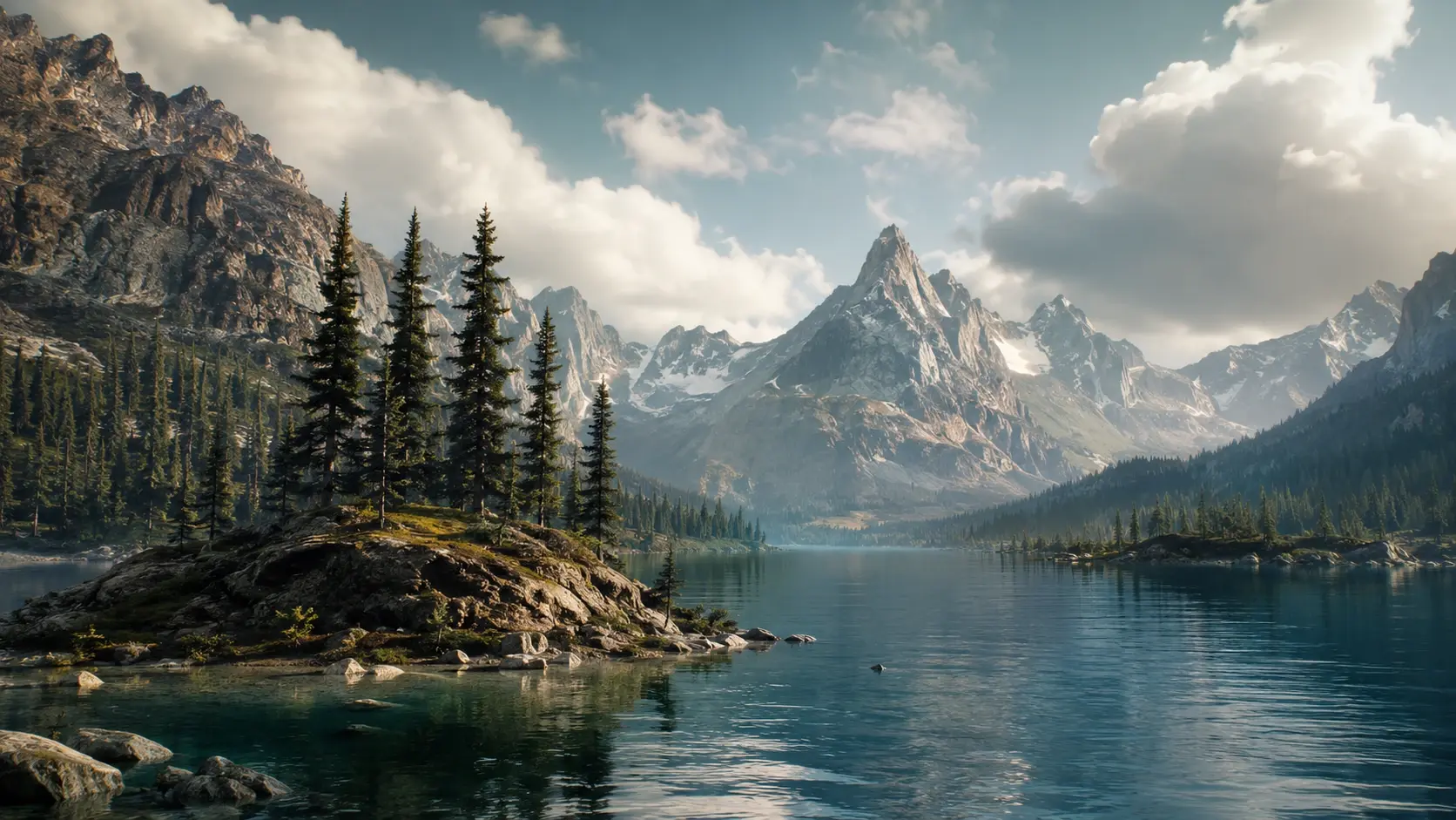 Fantasy wallpaper with moving clouds made in an ai video generator preview