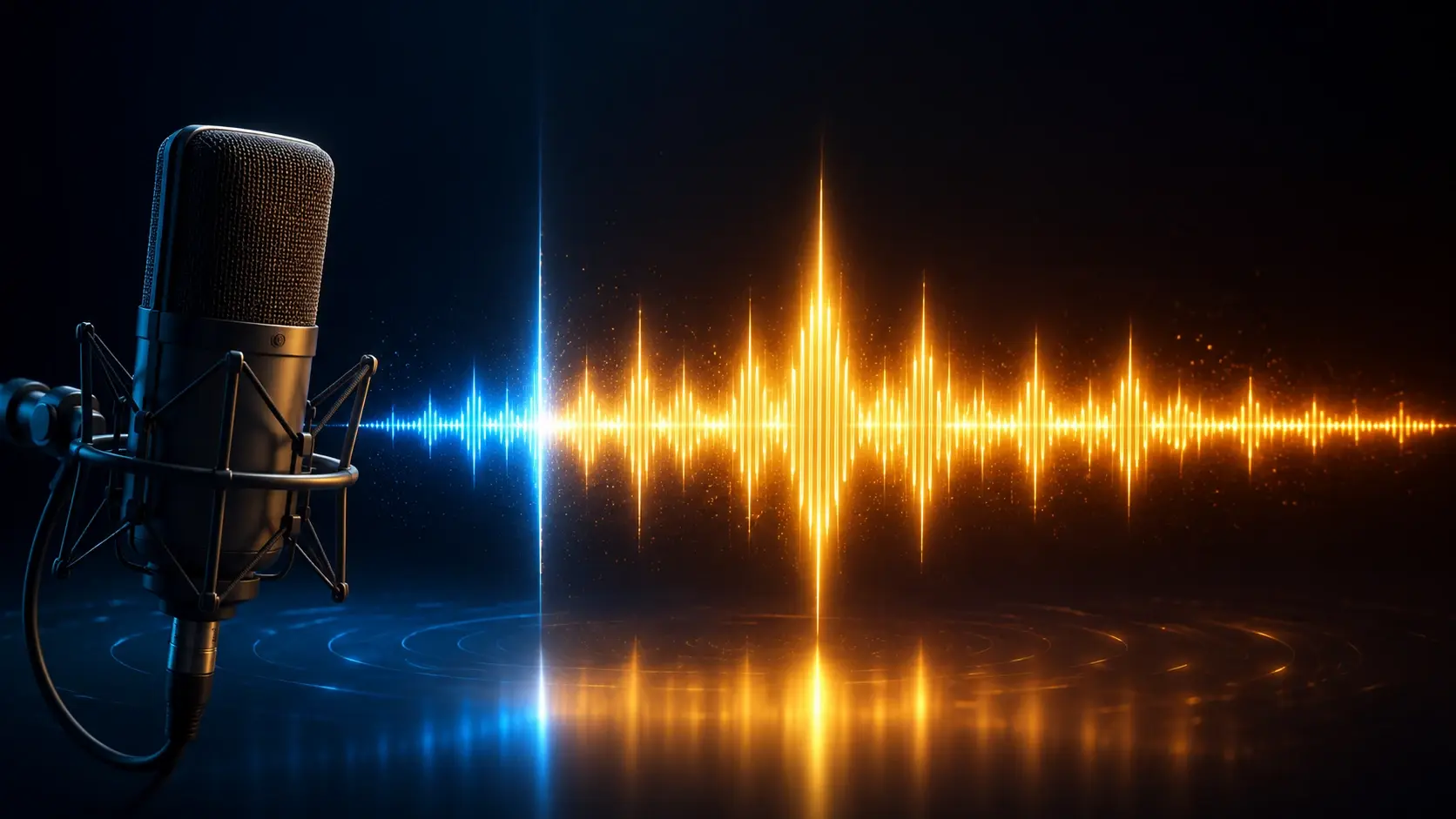 Laptop waveform making fresh audio with voice cloning for a playful story clip